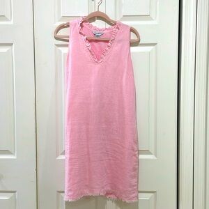 Tommy Bahama Pink a-Line cotton linen dress
